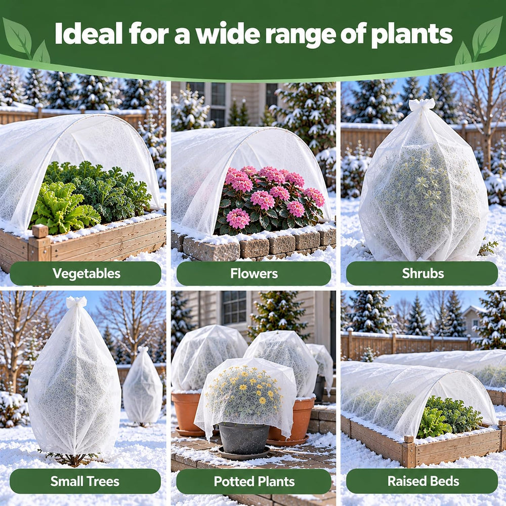 SPORTYOUTH 2Pack Plant Covers Freeze Protection 10x30Ft Floating Row Cover