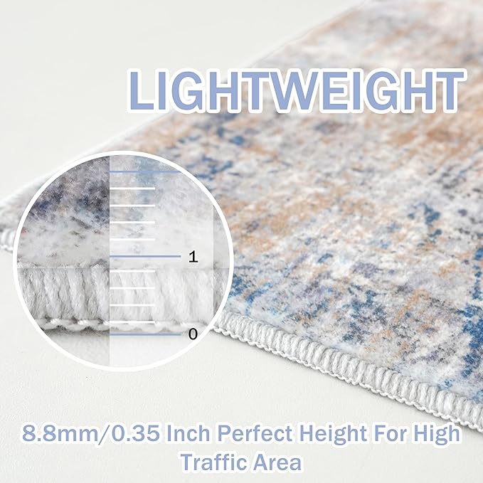 IOHOUZE Abstract Runner Rug 2x6 Ft Washable Runners - Image 5