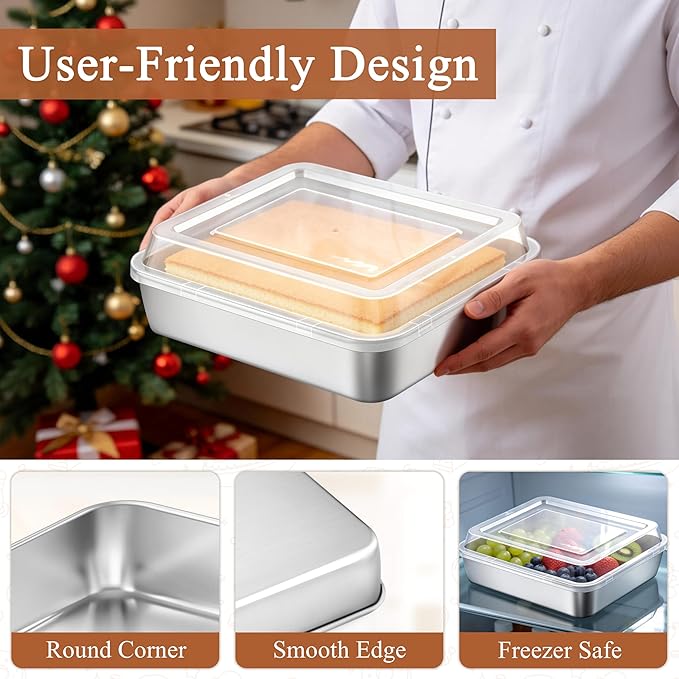 LIANYU 8 x 8 Square Baking Pan - Image 5