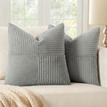 MIULEE Silver Grey Decorative Throw Pillow Covers 20x20 Inch by MIULEE
