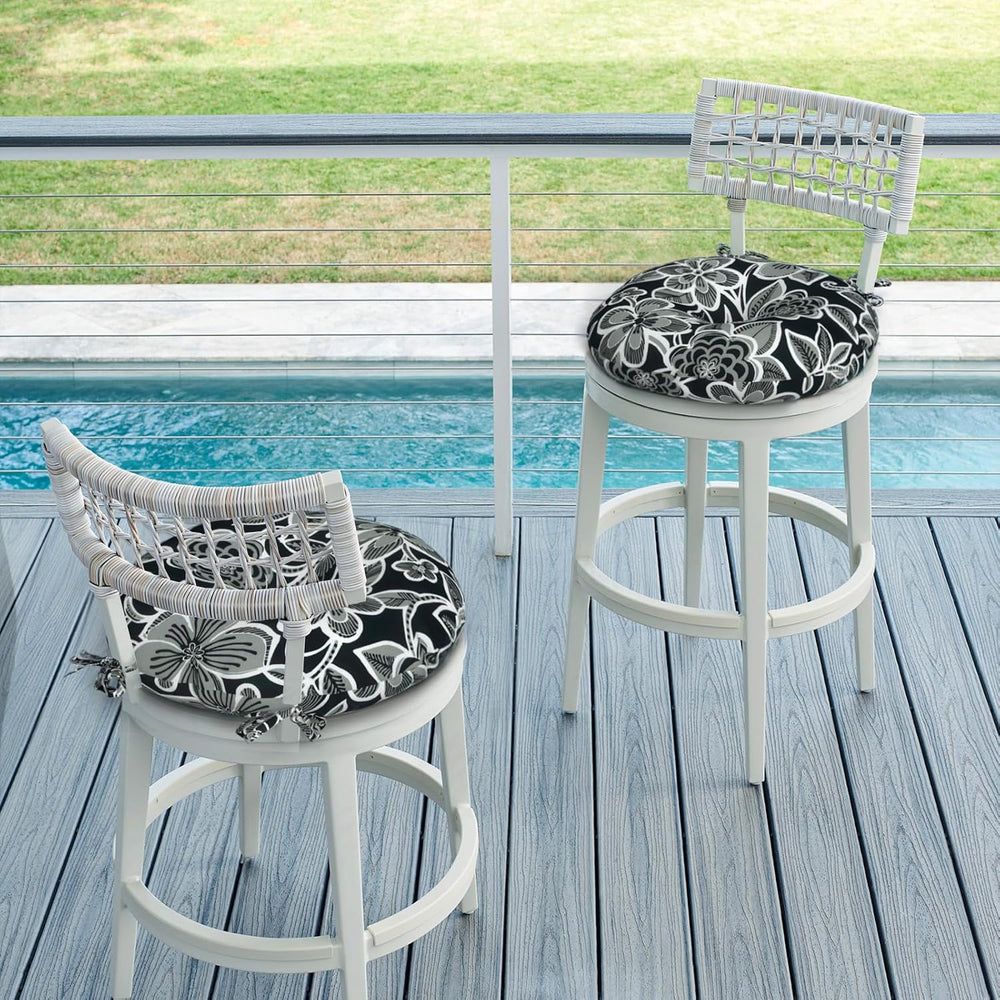 Outdoor Bistro Chair Cushions, Water Repellent Furniture Chair Pads Set of 2,...