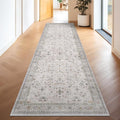 Hazo Haus Light Gray Washable 2'6"x10' Wide Hallway Runners, Kitchen Runner Rug by HazoHaus