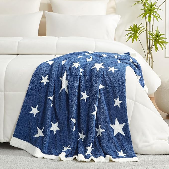 Snuggle Sac American Star Patriotic Throw Blanket Blue, July 4th Blanket Ultra - Image 3