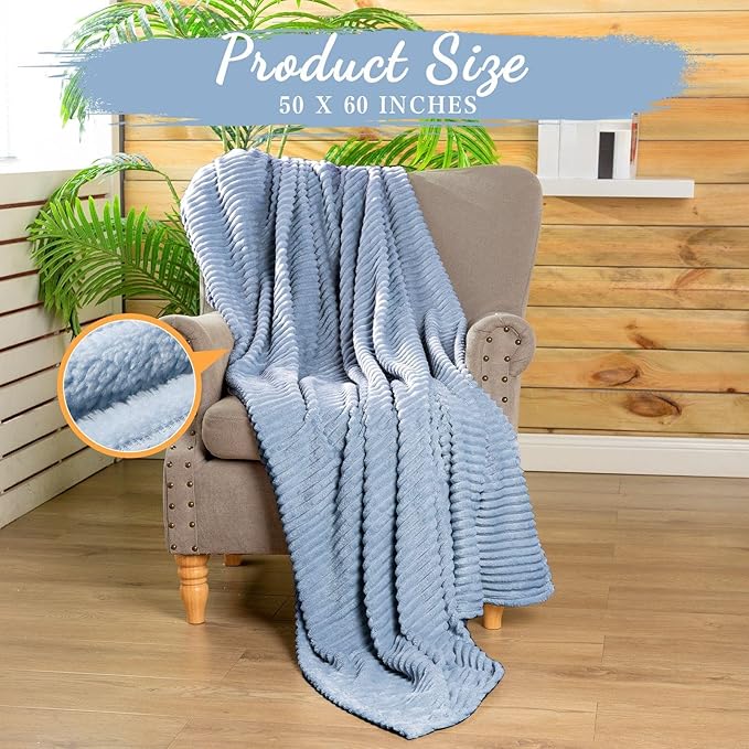 Buryeah 6 Pcs Flannel Throw Blanket Bulk 50 x 60 in Sleepover Blanket Outdoor - Image 2