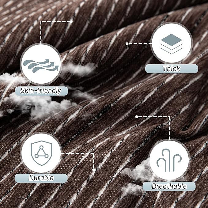 MYSKY HOME Boho Couch Cover Deep Chocolate Sofa Covers - Image 4