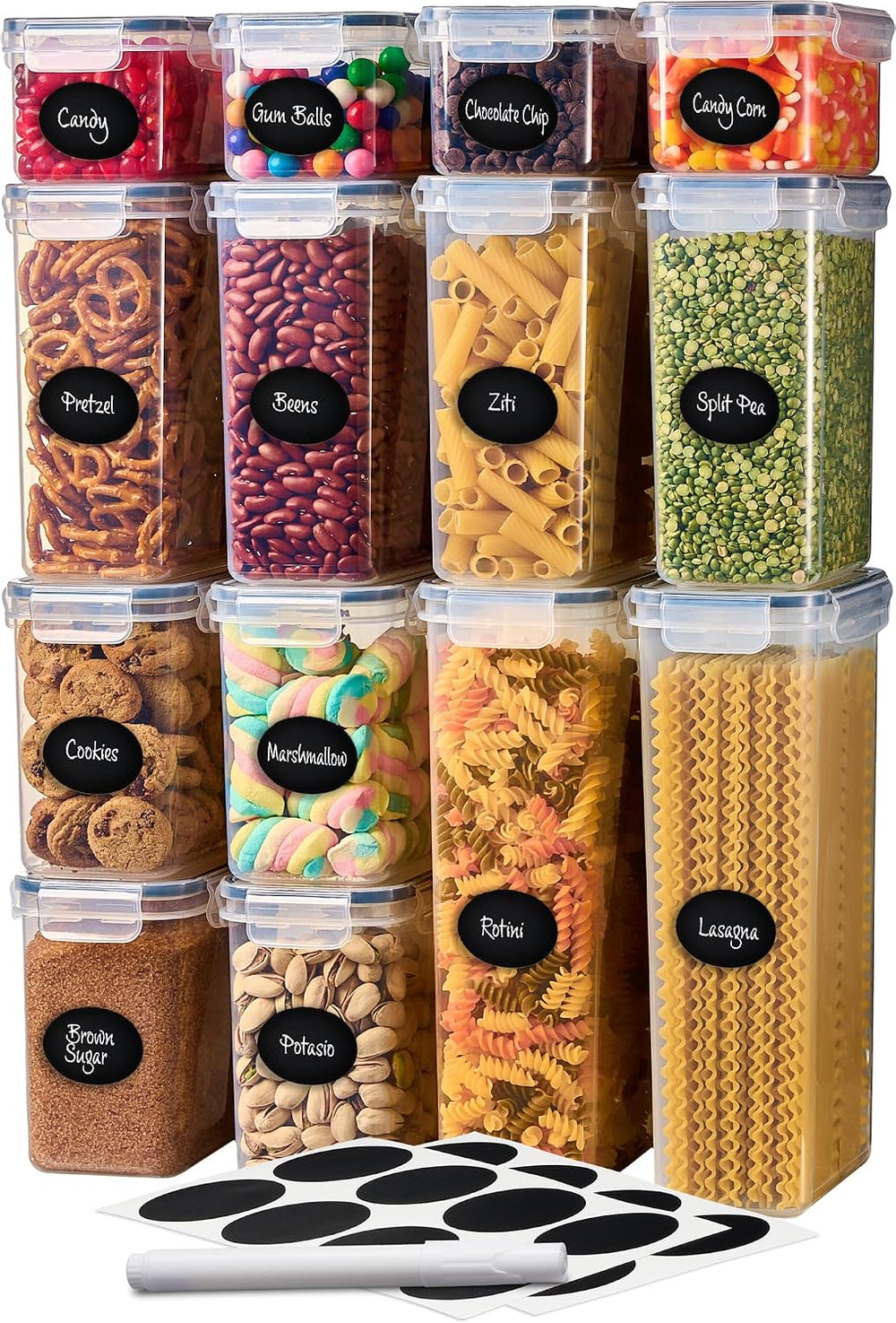 DWËLLZA KITCHEN Set of 14 Airtight Food Storage Containers