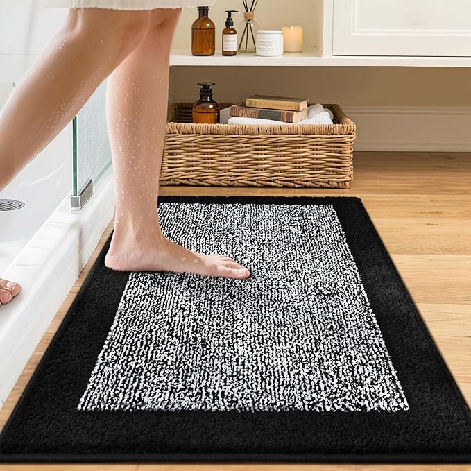 36x24 Large Bathroom Rugs Washable Non Slip, Soft Absorbent Quick Dry Mats - Image 2