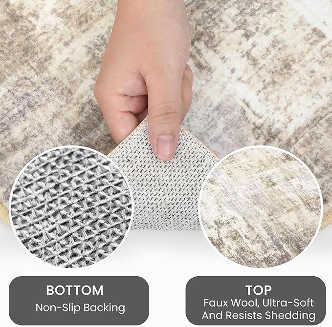IOHOUZE Abstract Runner Rug 3x16 Ft Long Washable Runners - Image 4