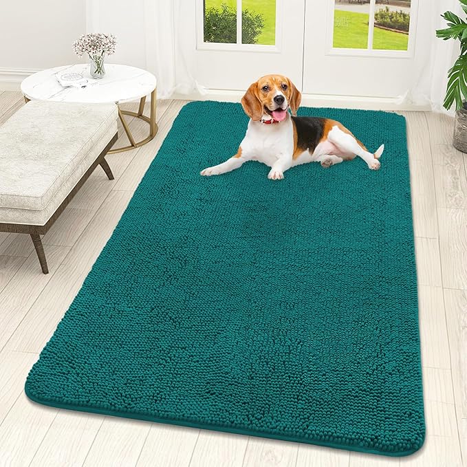 OLANLY Dog Door Mat for Muddy Paws 59x32, Absorbs Moisture and Dirt, Absorbent by OLANLY