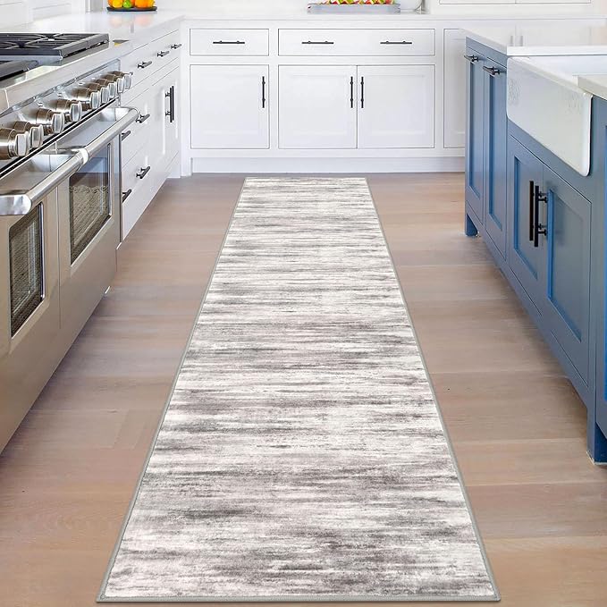 KOZYFLY Modern Abstract Washable Rug Runner 2x8 Hallway Runner Rug Non-Slip - Image 3