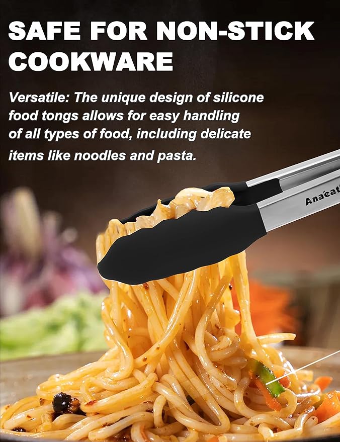 Anaeat Non-Stick Silicone Locking Tong - Image 2