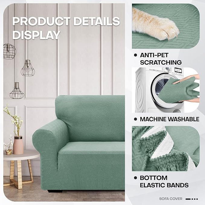 ZNSAYOTX 1 Piece Jacquard Couch Covers - Image 3