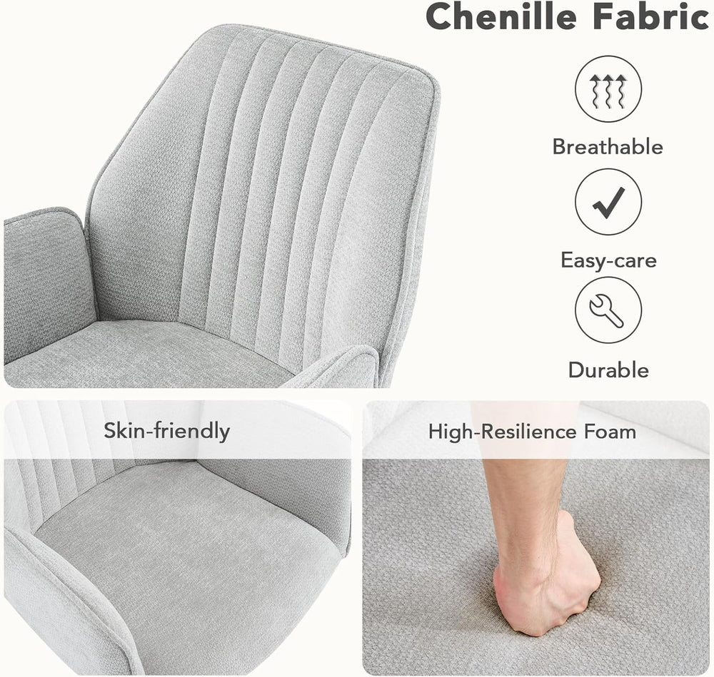 Furniliving 360° Swivel Dining Chairs Set of 2, Modern Upholstered Dining Roo...