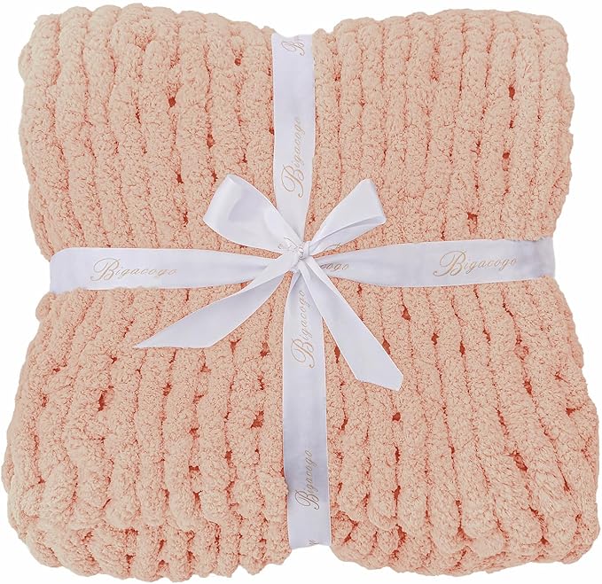Bigacogo Chunky Knit Throw Blanket - Image 7