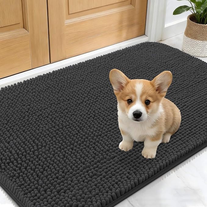 OLANLY Dog Door Mat for Muddy Paws 30x17, Absorbs Moisture and Dirt, Absorbent by OLANLY