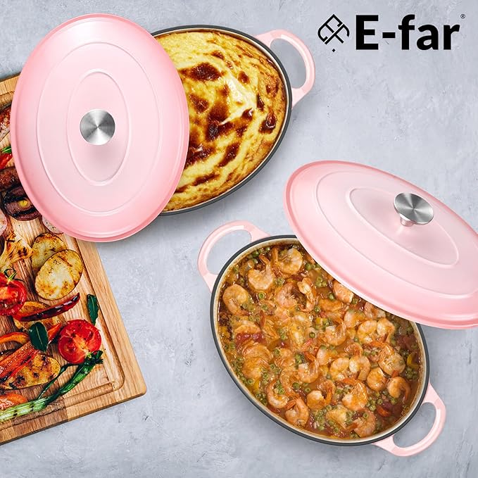E-far 5QT Oval Dutch Oven Pot