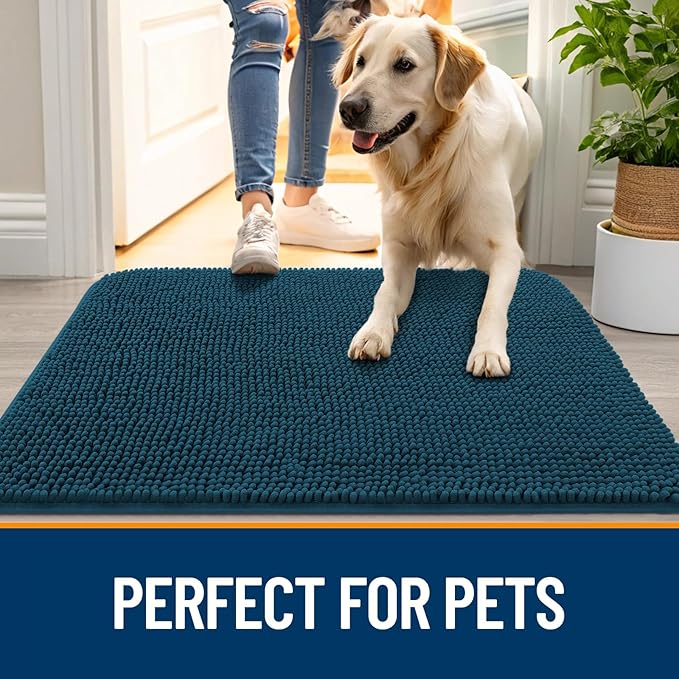 OLANLY Dog Door Mat for Muddy Paws 54x24, Absorbs Moisture and Dirt, Absorbent - Image 6