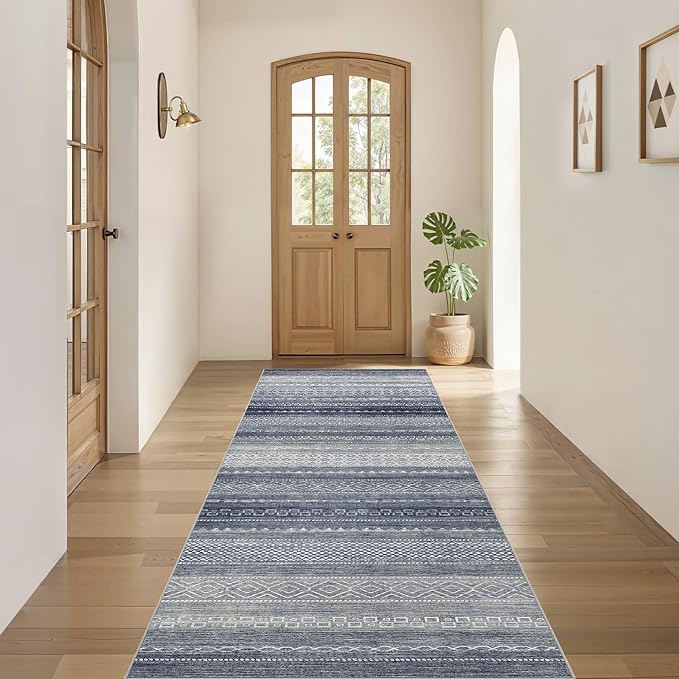 Nakagishi Area Rug Living Room Rugs: 2X6 Machine Washable Boho Large Neutral - Image 4