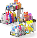 SUEH DESIGN Under Sink Organizers and Storage, 2 Tier Metal Under Sink Storage by SUEHDESIGN