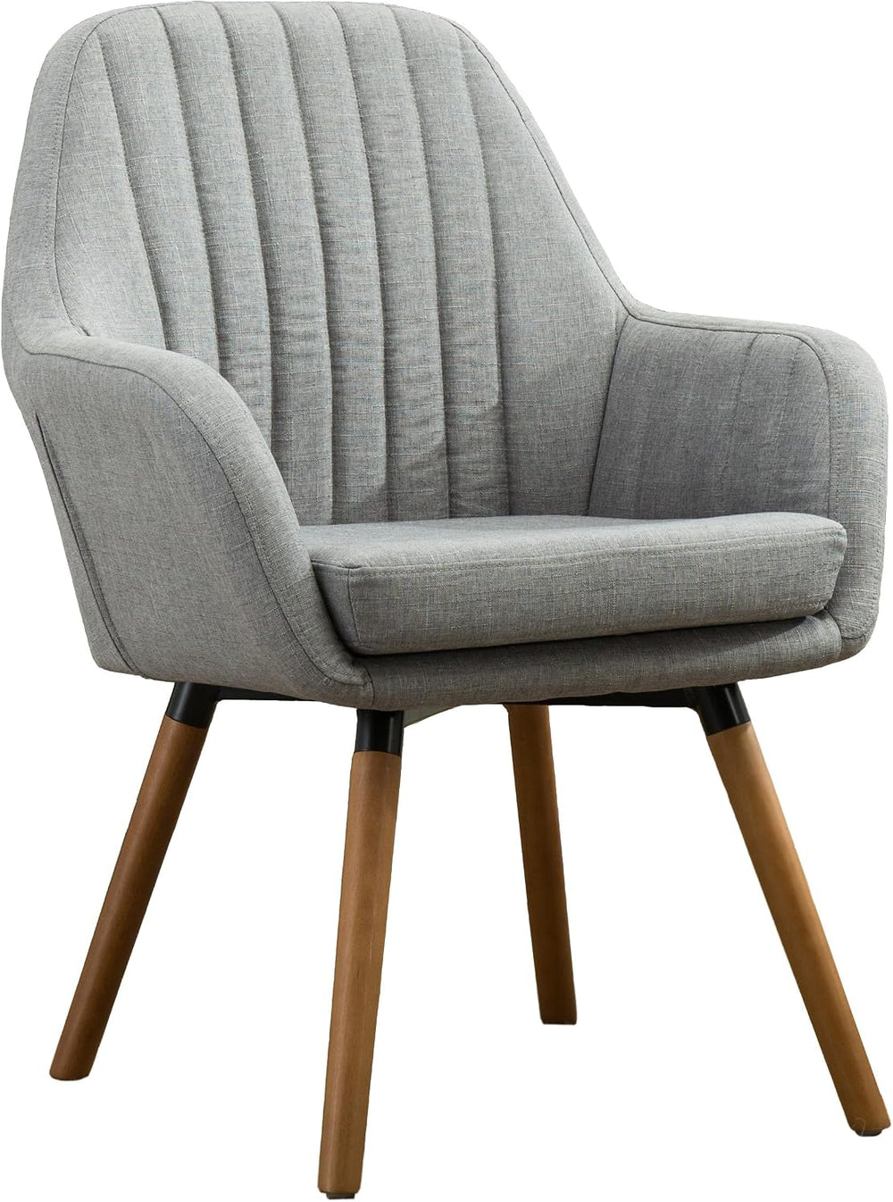 Roundhill Furniture Tuchico Contemporary Fabric Accent Chair,Arm Rest, Gray