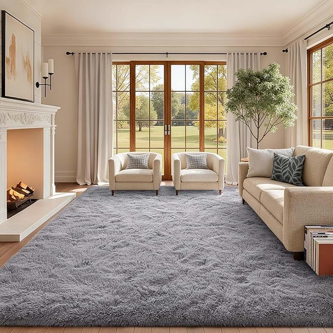 6x9 Ft Large Shag Rugs for Living Room Decor, Ultra Soft Fluffy Furry Area Rugs by Cuzwlovita