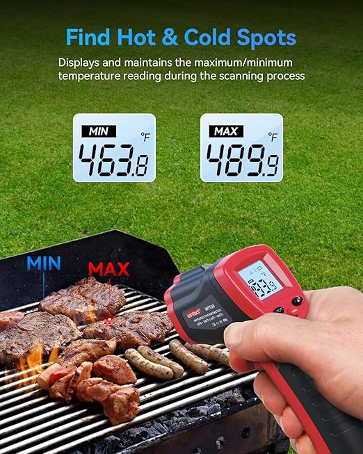 Wintact Infrared Thermometer Temperature Gun -58℉ to 1094℉, Digital IR Heat - Image 4