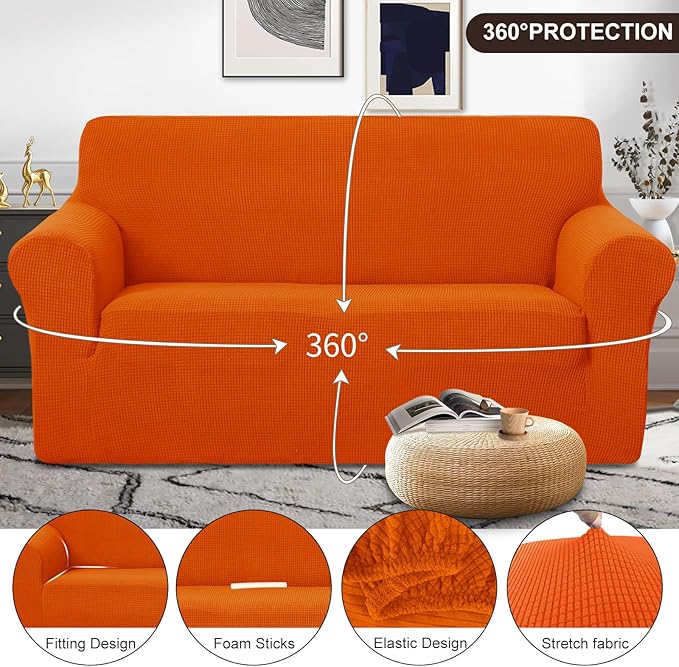 U-NICE HOME Loveseat Cover Stretch Couch Cover Sofa Cover Sofa Slipcover - Image 3