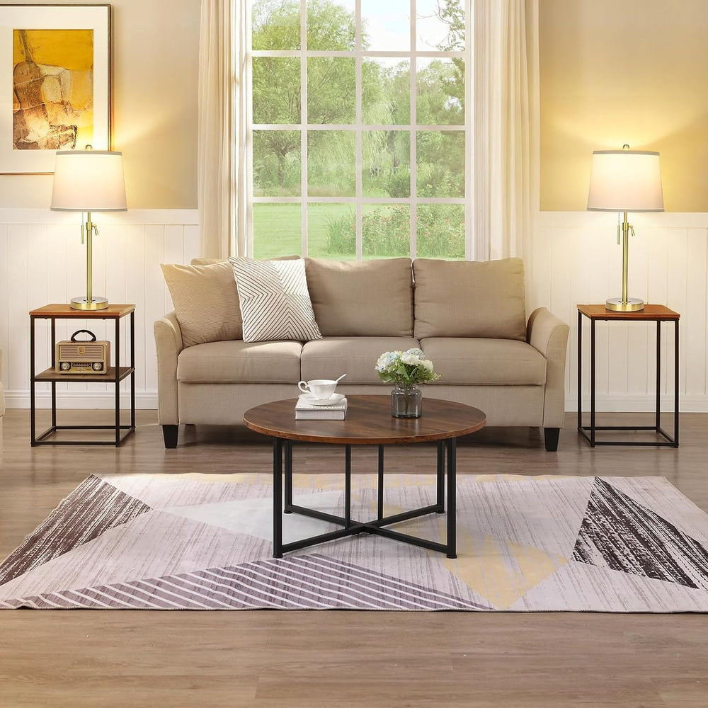 2 Pack 22"-30" Adjustable Height Table Lamps Set, Modern Gold Table...