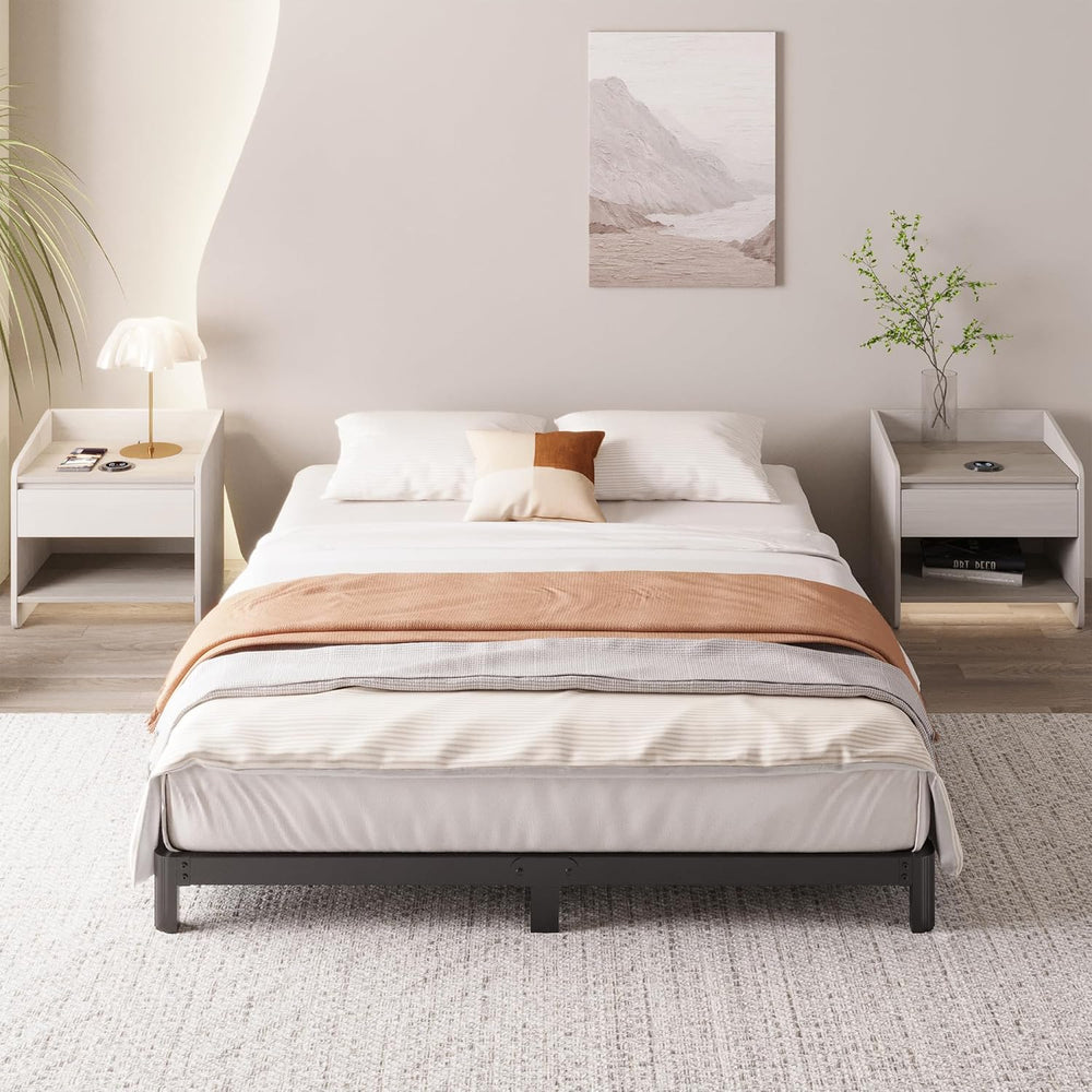 Yicensen 4 Inch Full Bed Frame Low Profile No Box Spring Needed