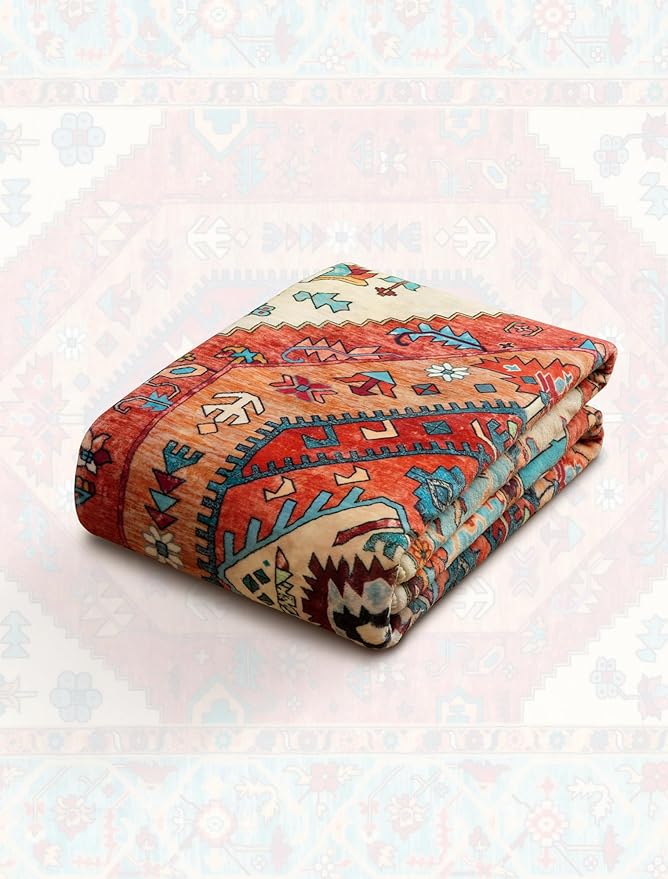 SERISSA Boho Washable Runner Rug, 2x5 Rug Runner Non-Slip Vintage Orange - Image 7