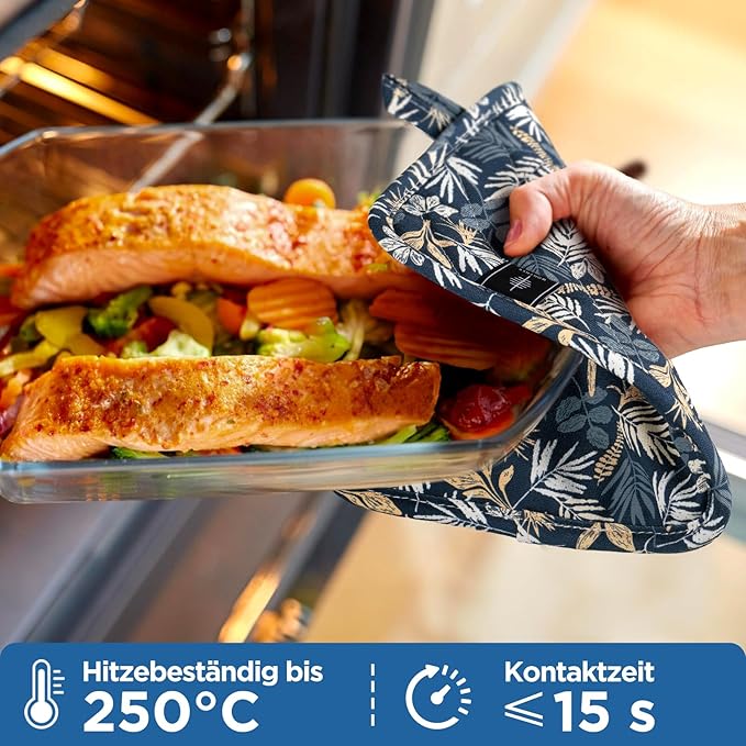 BONTHEE Pot Holders for Kitchen Heat Resistant Hot Pads for Countertops Oven - Image 2