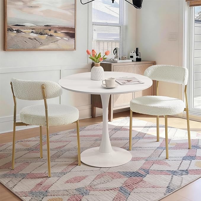 SoarFlash Kitchen Table and Chairs for 2, 31.5" Dining Table Set for 2 w...