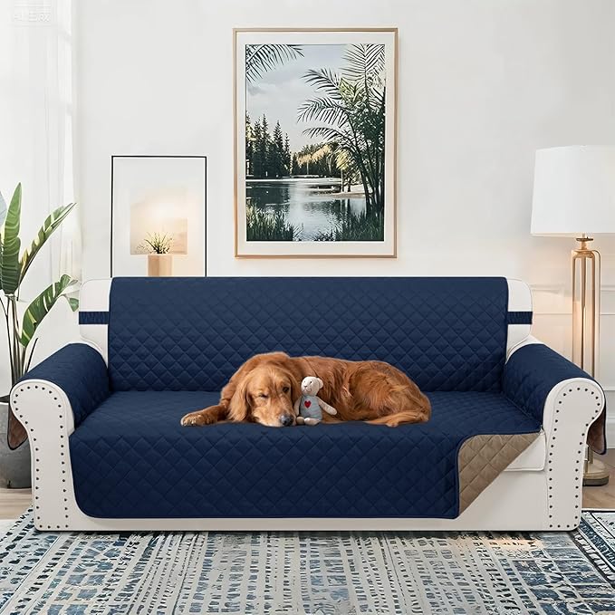 Reversible 4 Seater Sofa Cover 91 Inch Large Couch Cover Furniture Protector - Image 2