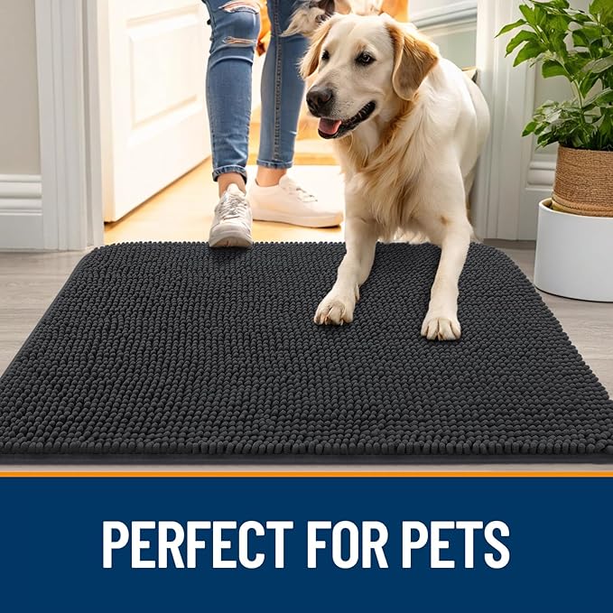 OLANLY Dog Door Mat for Muddy Paws 48x30, Absorbs Moisture and Dirt, Absorbent - Image 6