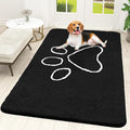 OLANLY Dog Door Mat for Muddy Paws 70x46, Paw Print Design, Absorbs Moisture by OLANLY