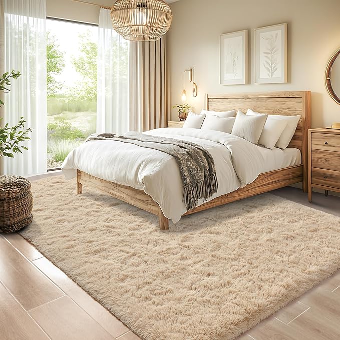 Chicrug Soft Area Rugs for Bedroom Living Room Plush Fluffy Rug 4x6 Feet - Image 4