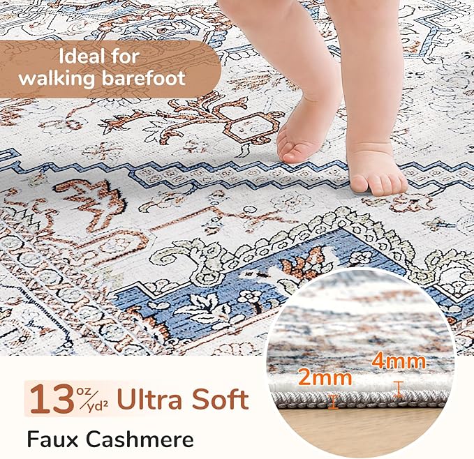 OPPODREAM Soft Entryway Rug 2x6, 2x6 Rug Runner, Neutral Washable Hallways - Image 2