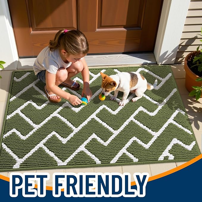 OLANLY Front Door Mat, Non-Slip Rubber Backing, Dirt Resistant and Absorbent - Image 6
