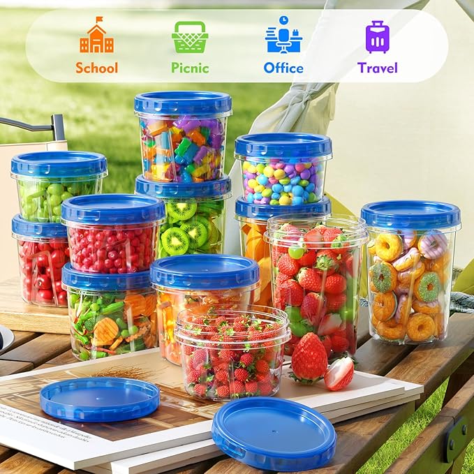 BiuLeon 12 Pack-34oz Freezer Storage Containers, Plastic Food Storage Containers - Image 7