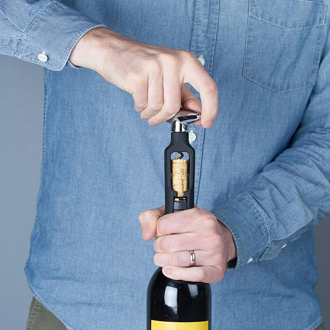 True Self Pulling Corkscrew Wine Opener, Durable Plastic - Image 8