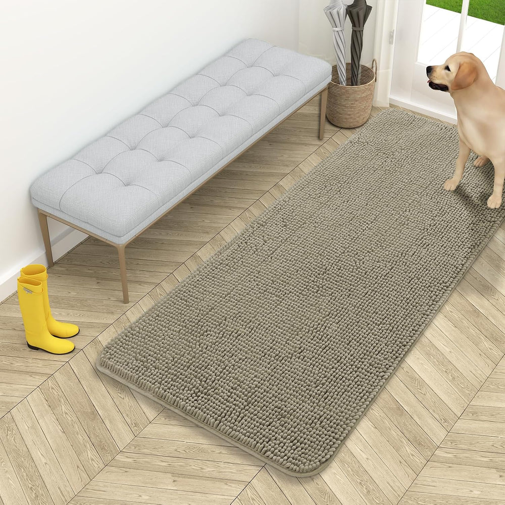 OLANLY Dog Door Mat for Muddy Paws 54x24, Absorbs Moisture and Dirt, Absorbent