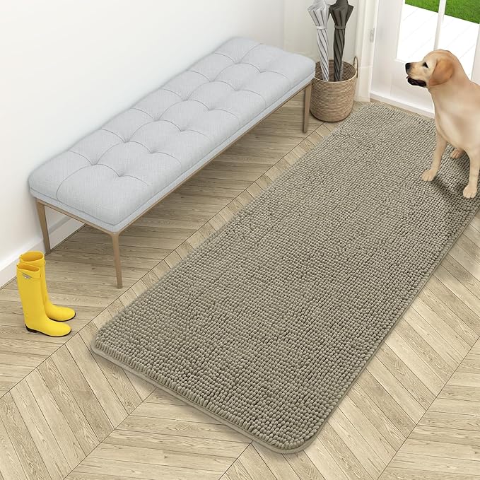 OLANLY Dog Door Mat for Muddy Paws 54x24, Absorbs Moisture and Dirt, Absorbent by OLANLY