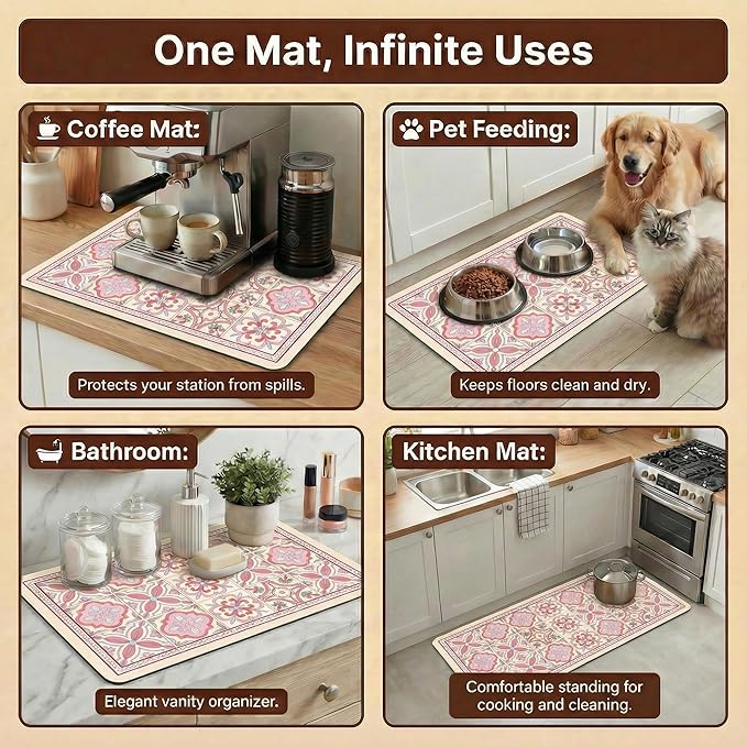 Boho Dish Drying Mat for Kitchen Counter - Image 6