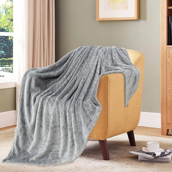 TOONOW Fleece Bed Blanket Queen Size 90x90 inches, Super Soft Fluffy Fuzzy - Image 4