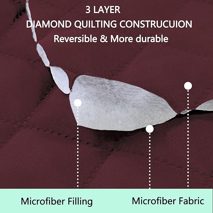 Reversible Oversized Sofa Covers Couch Cover Furniture Protector - Image 3