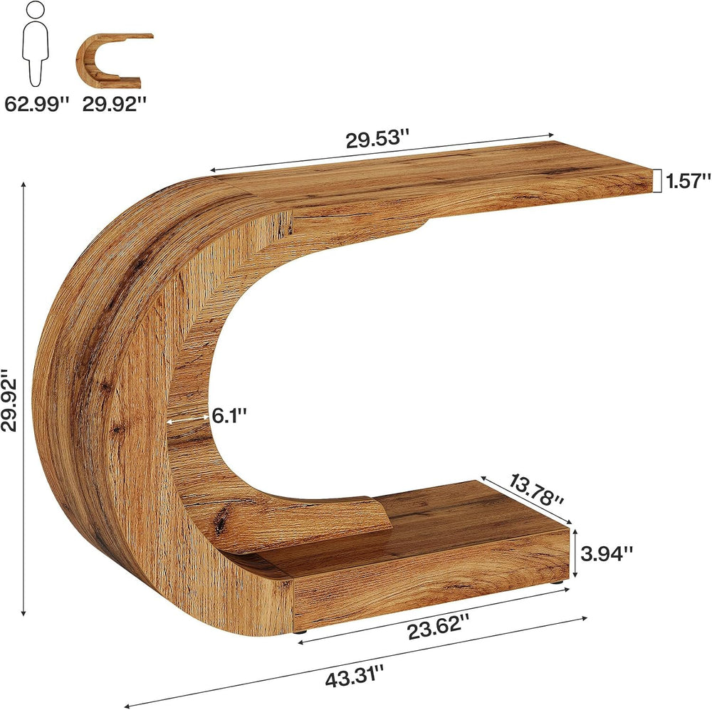 Tribesigns 43.3" Mid-Century Modern Console Table for Entryway, Wood C-S...