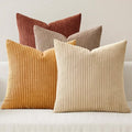 MIULEE Boho Farmhouse Terra Cotta Throw Pillow Covers 18x18 Inch Set of 4 by MIULEE