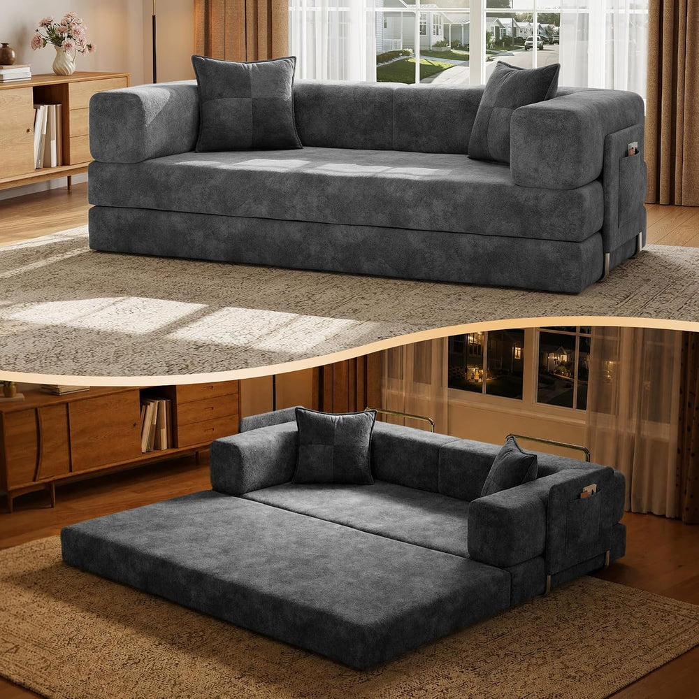 MoonSpeak 79" Convertible Sofa Bed, Boneless Couch for Living Room.
