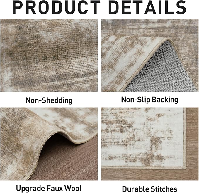 6x9 Area Rugs Washable Rug: Large Modern Abstract Living Room Rug Soft - Image 5