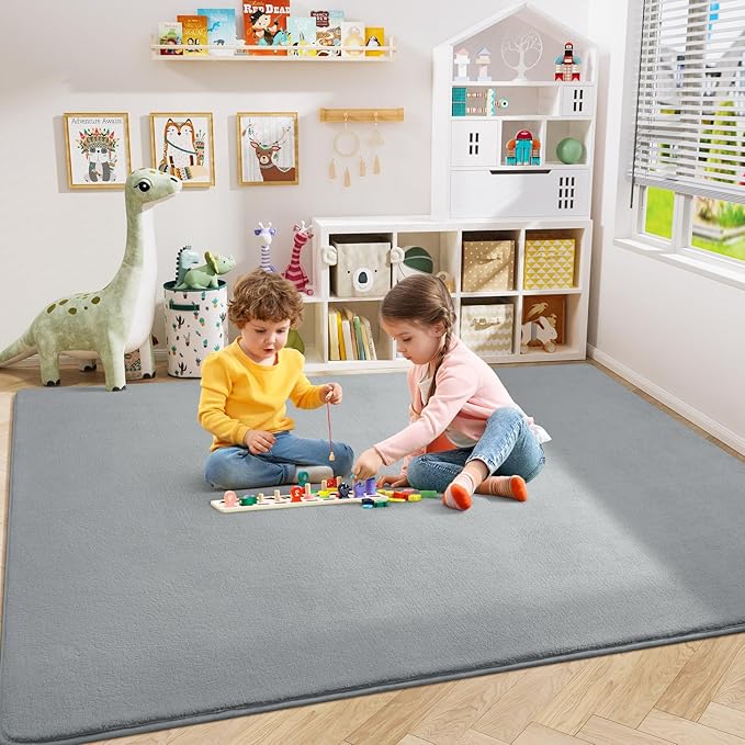 Amearea Large Modern Area Rugs for Bedroom Living Room, 6x9 Feet Grey Thickened - Image 6